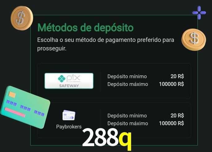 O cassino 288q oferece uma grande variedade de métodos de pagamento